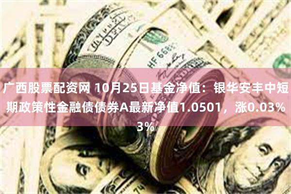 广西股票配资网 10月25日基金净值：银华安丰中短期政策性金融债债券A最新净值1.0501，涨0.03%